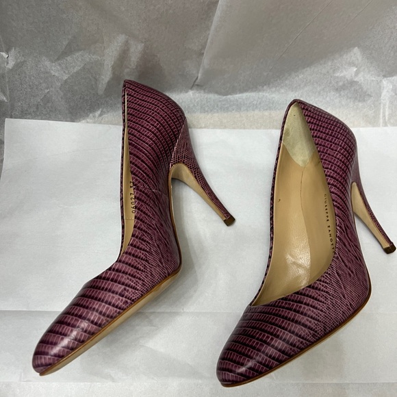 Giuseppe Zanotti Burgundy Genuine Reptile Pumps - Picture 9 of 15